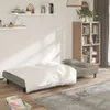 Schlafsofa 2-Sitzer mit 2 Kissen Hellgrau Samt Produktbild-Vorschau 3