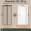 Sekey Fliegengitter Balkontür mit Magnet Insektenschutz Tür Produktbild-Vorschau 6