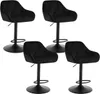 Four black bar stools are arranged in a grid formation against a white background. Produktbild-Vorschau
