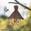 KOTARBAU® Mangiatoia Uccelli da Esterno Legno e Vimini Anteprima dell’immagine prodotto 5