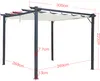 A diagram of a pergola with dimensions labeled. Produktbild-Vorschau