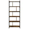 vidaXL Regál na knihy 6 políc Smoked Oak 76x32x192 cm Náhľad obrázku produktu 3