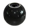 A black ceramic decorative sphere with a white rim around the opening. Anteprima dell’immagine prodotto