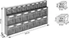 INDUSTRIAL Kleinteilemagazin Set 6+6+9-fach 60 x 30,3 x 7,5 Produktbild-Vorschau 4