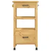 vidaXL Küchenwagen MONZA 48x40x88,5 cm Massivholz Kiefer Produktbild-Vorschau 5