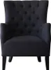 Poltrona scandinava "Duchesse" in tessuto - nero Anteprima dell’immagine prodotto 2