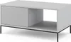 A light gray coffee table with a ribbed sliding door and an open shelf, shown from a slight angle on a white background. Náhled obrázku produktu