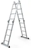A silver multi-purpose ladder is shown in an A-frame configuration against a white background. Podgląd zdjęcia produktu