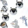 A collage of spray gun nozzles and a spray gun. Podgląd zdjęcia produktu