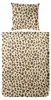 Bettwäsche Soft-Seersucker Leopard braun-beige 135 x 200 cm Produktbild-Vorschau 1