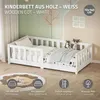 ML-Design Kinderbett 70x140 cm Weiß Bodenbett für Kinder Produktbild-Vorschau 2