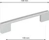 Walteco Nábytková úchytka rozteč 128mm, délka 139 mm, Náhled obrázku produktu 3