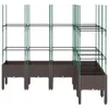 vidaXL Pflanzkübel mit Rankgitter Braun 160x120x142,5 cm PP Produktbild-Vorschau 3