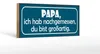 Holzschild Spruch 27x10cm Papa nachgemessen du großartig Produktbild-Vorschau 1