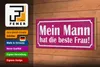 Holzschild Spruch 27x10cm Mein Mann hat die beste Frau Produktbild-Vorschau 4