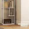 HOMCOM Stehlampe Stehleuchte mit Regalen einstellbare Produktbild-Vorschau 6