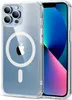 A clear protective case for an iPhone 13 Pro with MagSafe compatibility is shown, with the phone partially visible inside. Produktbild-Vorschau