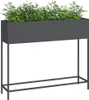vidaXL Hochbeet Gartenpflanzer Anthrazit 100 x 26 x 82 cm Produktbild-Vorschau 3
