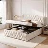 Letto imbottito INONEFT, modello boxspring, 140x200 cm, con Anteprima dell’immagine prodotto 2