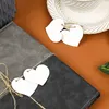 100 Stück Weiße Herz Kraftpapier Anhänger mit Schnur für Produktbild-Vorschau 3