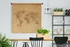 MuchoWow® Wandteppich Wandbehang Weltkarte - Vintage - Produktbild-Vorschau 3