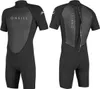 A black and gray O'Neill wetsuit shown from the front and back. Produktbild-Vorschau