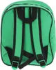 The back view of a green backpack with black straps. Produktbild-Vorschau