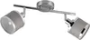 Deckenstrahler 52cm breit 2-flammig Stoffschirme Grau Produktbild-Vorschau 2