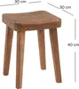 A wooden stool with dimensions indicated by text overlays. Náhled obrázku produktu