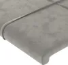 vidaXL Čelá postele Svetlosivé 180x5x78/88 cm Zamat Náhľad obrázku produktu 4