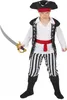 Verwegener Pirat Kinderkostüm Seeräuber schwarz-weiss - Produktbild-Vorschau 1