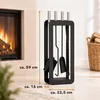 Relaxdays Kaminbesteck, 5-teilige Kamingarnitur mit Produktbild-Vorschau 4
