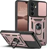 A product shot of a phone case with a ring holder and camera cover, displayed from multiple angles. Produktbild-Vorschau
