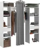 Ankleidezimmer mit Vorhang - Weiß - L 198 x T 40 x H 203 cm Produktbild-Vorschau 6
