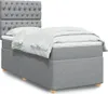 Boxspringbett mit Matratze Hellgrau 90x200 cm Stoff Produktbild-Vorschau 2