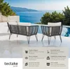 Salon de jardin SUNDO en résine tressée - gris anthracite Voir les images du produit 2