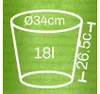 Květináč Lafiora glazovaná keramika Ø 34 x 26,5 cm světle Náhled obrázku produktu 4