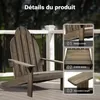 Wiltec Chaise Adirondack 89 x 72 x 92,5 cm en pin , chaise Voir les images du produit 7