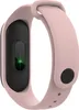 A close-up of the back of a pink fitness tracker band, showing the sensor with a green light. Podgląd zdjęcia produktu