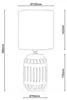 Stolní lampa, textilní keramika, světle modrá, V 30 cm Náhled obrázku produktu 4