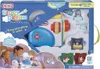 The product packaging for a Little Tikes Story Dream Machine, showing the projector and accessories, along with children interacting with it. Produktbild-Vorschau