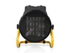 A black industrial heater with a yellow stand is shown against a white background. Produktbild-Vorschau