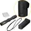 A National Geographic monocular, cleaning cloth, lanyard, and carrying case are laid out on a white background. Produktbild-Vorschau