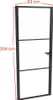 Doppelfalttüren aus Aluminium und gehärtetem Glas - H 204 x Produktbild-Vorschau 3