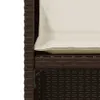 Design 3-tlg. Bistro-Set mit Kissen Braun Poly Rattan, Produktbild-Vorschau 6