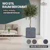 XL Pflanzkasten „Millennium“ 49x49x49 cm - 80L Volumen - Produktbild-Vorschau 3