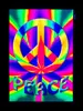 PSYWORK Schwarzlicht Stoffposter Neon "Weed Peace", Produktbild-Vorschau 2