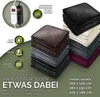 A collage of images showcasing different colors and sizes of electric blankets, along with feature icons and text. Produktbild-Vorschau