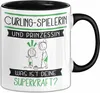 Curling-Spielerin Und Prinzessin Tasse Geschenk Für Eine Produktbild-Vorschau 1