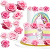 Waffle Pink FLOWERS Rosen für Kuchen - Essbare DEKORATION - Produktbild-Vorschau 1
